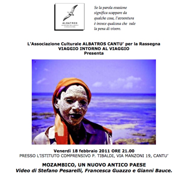 Appuntamenti del week end Mozambico: viaggio intorno al viaggio a Cantù! Con Francesca Guazzo, Stefano Pesarelli