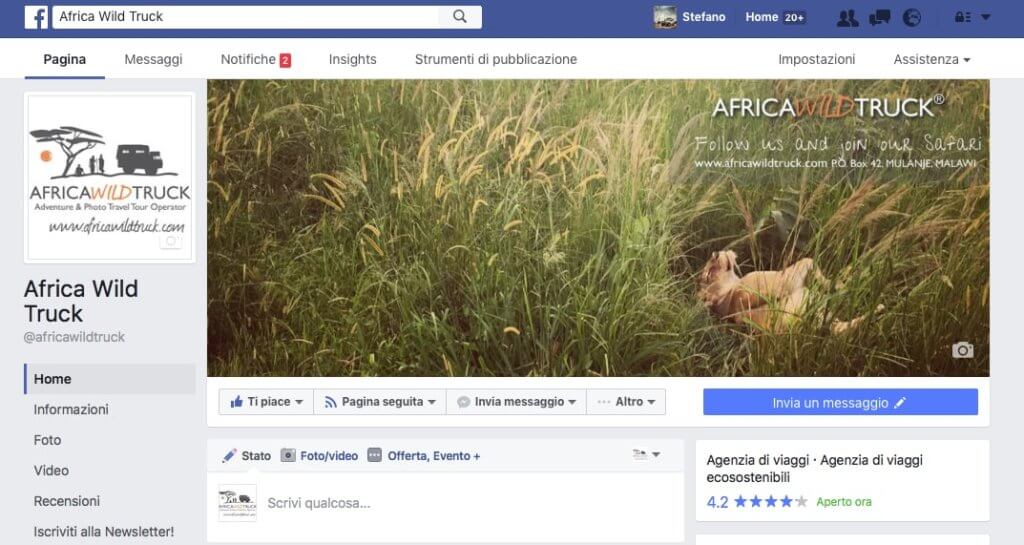 Tour operator specializzati Africa. Segui Africa Wild Truck su Facebook! Seguici su Facebook. L'Africa social!