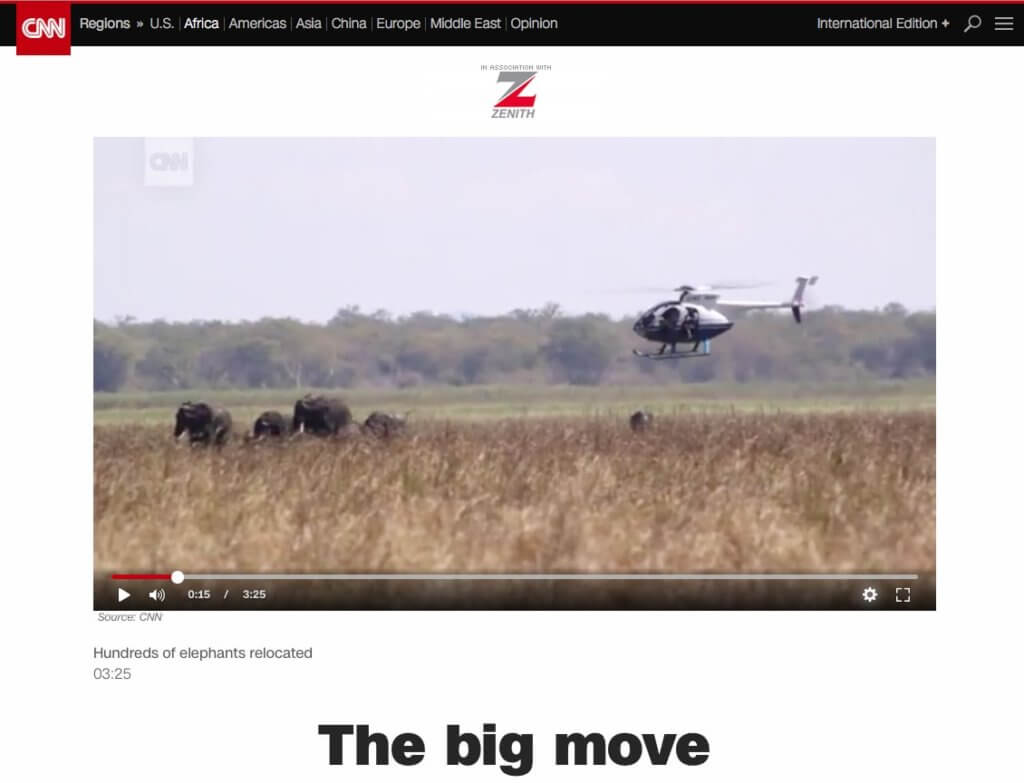 Malawi operazione the big move con la CNN nel parco nazionale del Liwonde