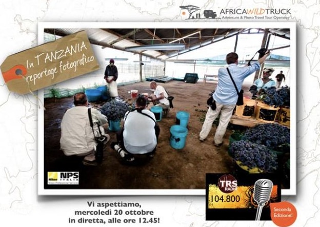 Diretta radio Africa WildTruck su TRS radio! Dal workshop di fotografia in Tanzania.