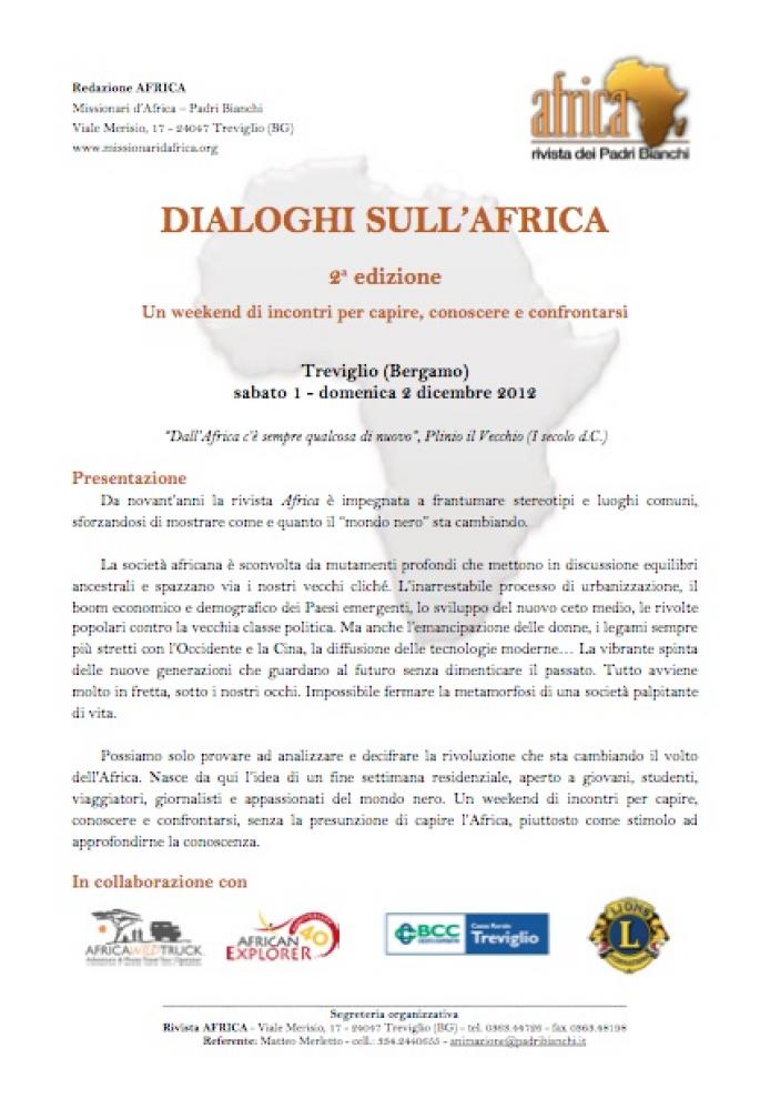 Dialoghi sull'Africa. Africa Wild Truck sponsorizza la 2° edizione.