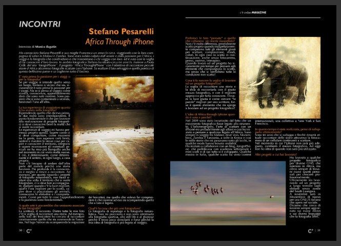 Africa through iPhone su C'E' la rivista Cestas.